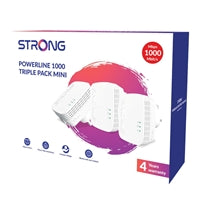 Strong AV1000 Powerline Adapter Kit - 1000Mbps Triple Pack (3 Units) Strong AV1000 Powerline Adapter Kit - 1000Mbps Triple Pack (3 Units)